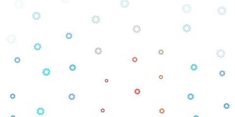 Light blue, red vector texture with disks.