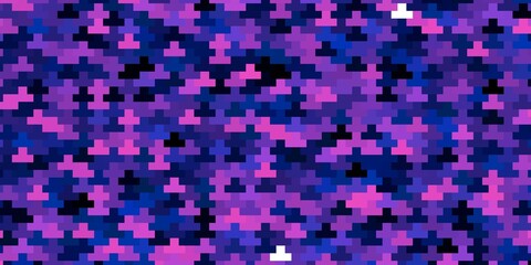 Dark Pink, Blue vector background in polygonal style. Illustration with a set of gradient rectangles. Modern template for your landing page.