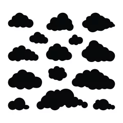 Foto auf Acrylglas set of clouds. Cloud set. Cloud icon simple sign. Cloud Icon Art. Cloud Icon collection. Cloud icon design  © hefni