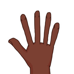 シンプルに広げた手の甲