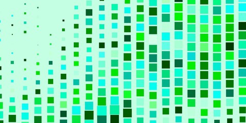 Light Blue, Green vector texture in rectangular style. Colorful illustration with gradient rectangles and squares. Design for your business promotion.