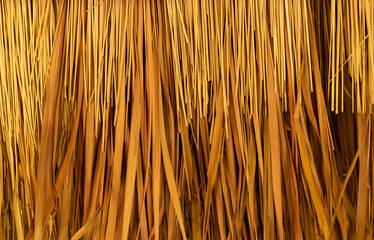 straw roof as background