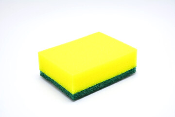Sponge plus scrubber in yellow and green color