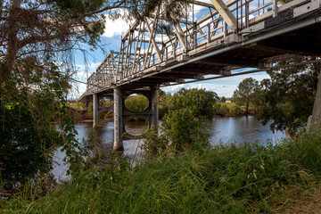 Bridge over the Hunter River in Morpeth, Australia.