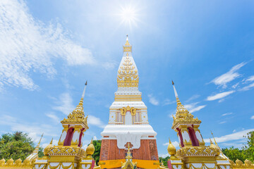 Fototapeta premium Wat Phra That Phanom is the sacred precinct of the Phra That Phanom chedi, located in the district of the same name, in the southern part of Nakhon Phanom Province, northeastern Thailand.