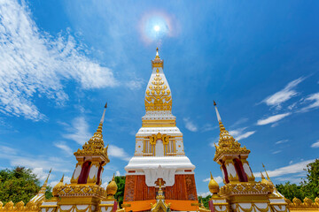 Naklejka premium Wat Phra That Phanom is the sacred precinct of the Phra That Phanom chedi, located in the district of the same name, in the southern part of Nakhon Phanom Province, northeastern Thailand.