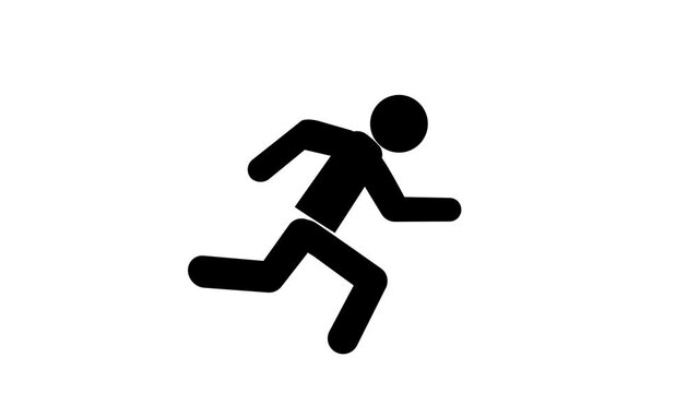 running Man. flat design. screen saver. use in web design. video illustration.
