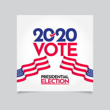 Presidential Election 2020 United States Vector Template Design Illustration
