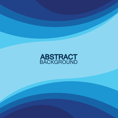Blue wave vector abstract background flat design stock illustration