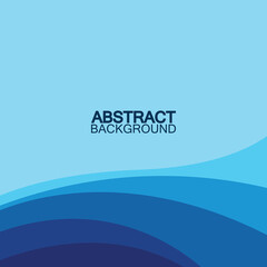 Blue wave vector abstract background flat design stock illustration