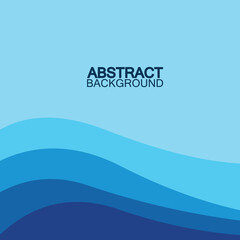 Blue wave vector abstract background flat design stock illustration