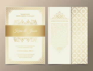 Luxury Invitation card vector design vintage style