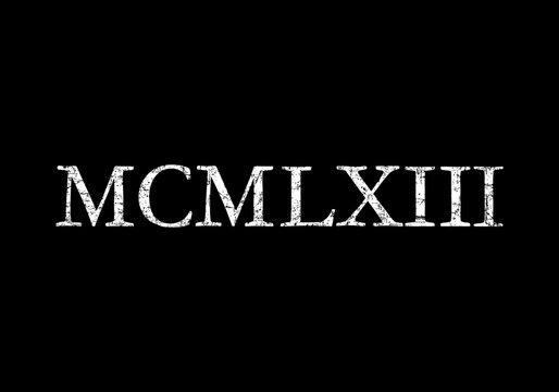 MCMLXIII 1963 Roman (Vintage White)