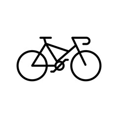 Fototapeta premium Bicycle vector linear icon.