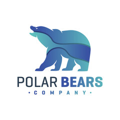 Obraz premium polar bear animal vector logo