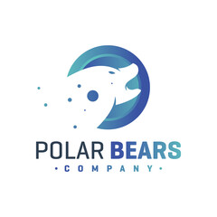 polar bear animal vector logo