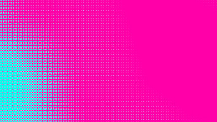 Dots halftone green pink color pattern gradient texture with technology digital background. Dots pop art comics with summer background.