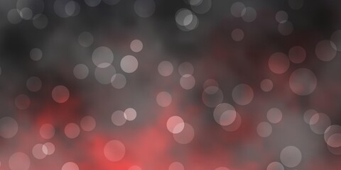 Dark Red vector background with bubbles. Abstract illustration with colorful spots in nature style. Pattern for wallpapers, curtains.