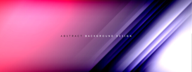 Motion concept neon shiny lines on liquid color gradients abstract backgrounds. Dynamic shadows and lights templates for text