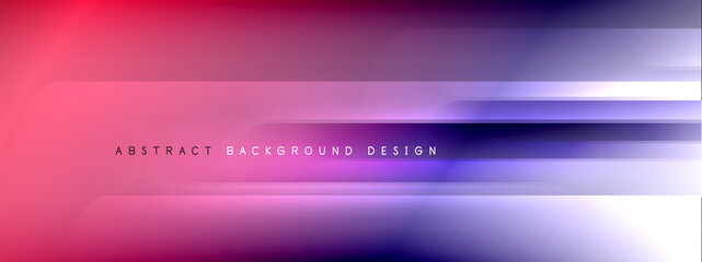 Motion concept neon shiny lines on liquid color gradients abstract backgrounds. Dynamic shadows and lights templates for text