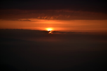 Sunrise from Tigerhill in Darjeeling