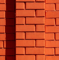 Obraz premium Red brick wall as an abstract background.