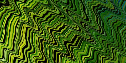 Light Green, Yellow vector template with curved lines. Colorful illustration in abstract style with bent lines. Template for cellphones.