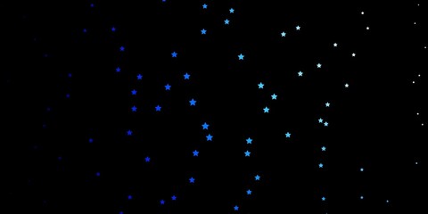 Dark BLUE vector texture with beautiful stars. Decorative illustration with stars on abstract template. Theme for cell phones.