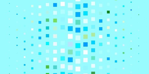 Light Blue, Green vector layout with lines, rectangles. Colorful illustration with gradient rectangles and squares. Best design for your ad, poster, banner.