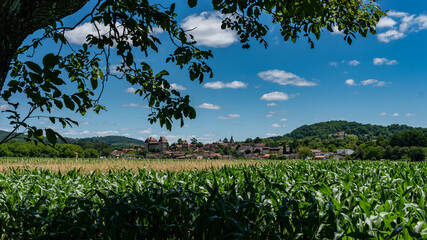 Rural town of Siorac en périgord in the french Perigord Noir.
