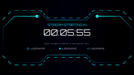 Abstract gaming stream starting screen background template © Tanzimul