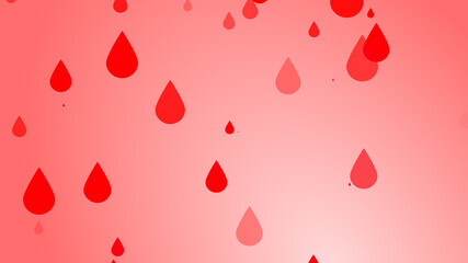 Medical health red blood drop pattern background. Abstract healthcare for World Blood Donor Day.
