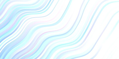 Light BLUE vector layout with curves. Colorful illustration in abstract style with bent lines. Pattern for busines booklets, leaflets