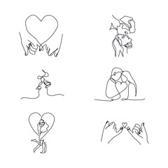 love in one black line