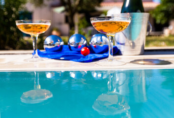verres et boules de pétanque