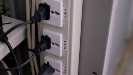 electrical part and accessories in the  control cabinet , control and power distributor,lockout ,tagout