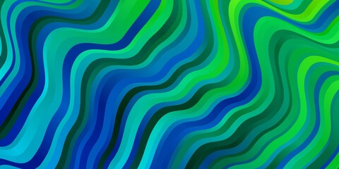 Light Blue, Green vector pattern with lines. Abstract gradient illustration with wry lines. Template for cellphones.