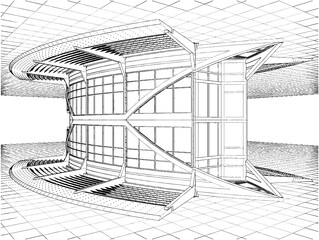 Abstract Construction Structure Of The Line Vector