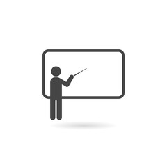 Training teacher Icon with shadow