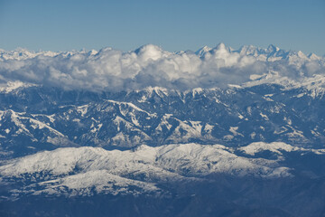 A beautiful view of Snow Covered mountains at Kashmir Valley,India.