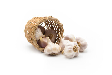 Garlic isolated on white background.