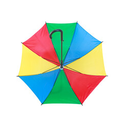 Colorful umbrella isolated on white background with clipping path.