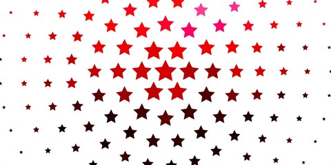 Light Pink, Red vector texture with beautiful stars. Modern geometric abstract illustration with stars. Best design for your ad, poster, banner.