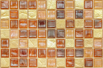 Gold and brown Mosaic texture  Background