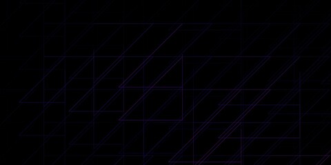 Dark Purple, Pink vector backdrop with lines. Gradient illustration with straight lines in abstract style. Template for your UI design.