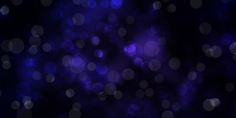 Dark Purple vector layout with circle shapes. Abstract illustration with colorful spots in nature style. Design for posters, banners.