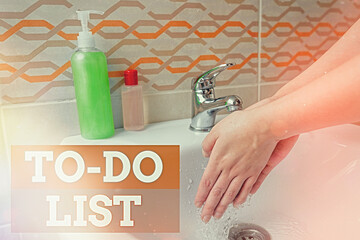 Handwriting text To do List. Conceptual photo a list of tasks to complete and organize according to...