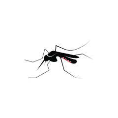 Mosquito icon vector insert mosquito flat illustration icon app