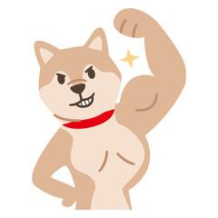 筋肉ムキムキで元気な犬