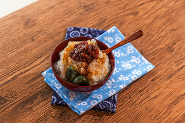 かき氷　japanese type of epidemic shaved ice